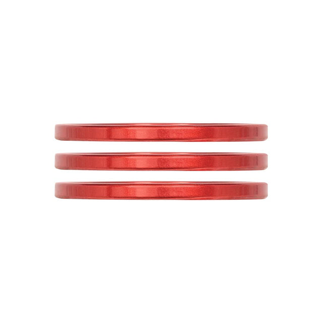 Industry Nine iRiX Headset Spacer 1-1/8'' Height: 2.5mm Aluminum Red 3pcs