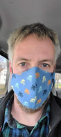 Handmade Bonrisu 3-Layer Cotton Face Mask with Adjustable Ear Loops