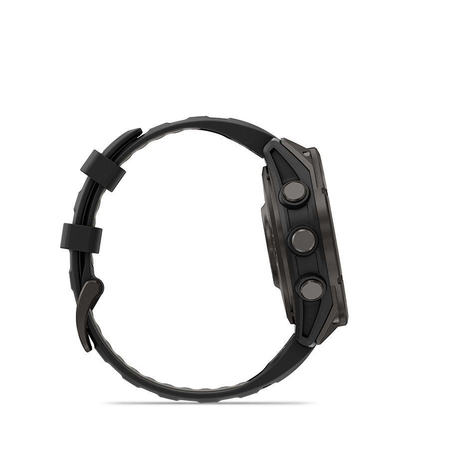 Garmin fenix 8 Pro 47 mm- AMOLED Sap. Watch Watch Color: Grey Wristband: Black/ Pebble Gray - Silicone