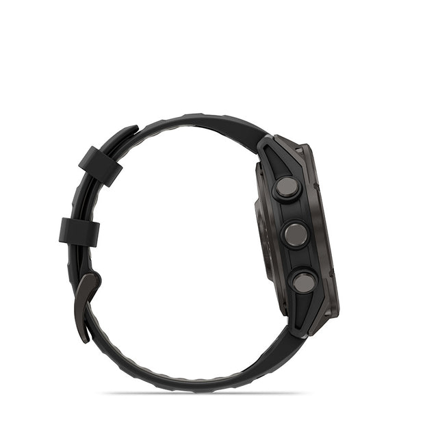 Garmin fenix 8 Pro 47 mm- AMOLED Sap. Watch Watch Color: Grey Wristband: Black/ Pebble Gray - Silicone
