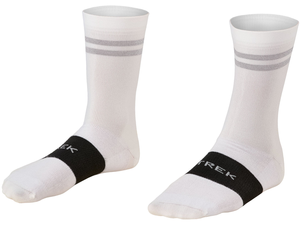 Sock Trek Race Reflective Crew Medium (39-41) White