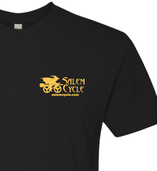 Premium Combed Cotton Salem Cycle Witch Unisex Short Sleeve Tee Modern Logo